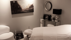 Massage therapy room