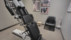 Chiropractic treatment room